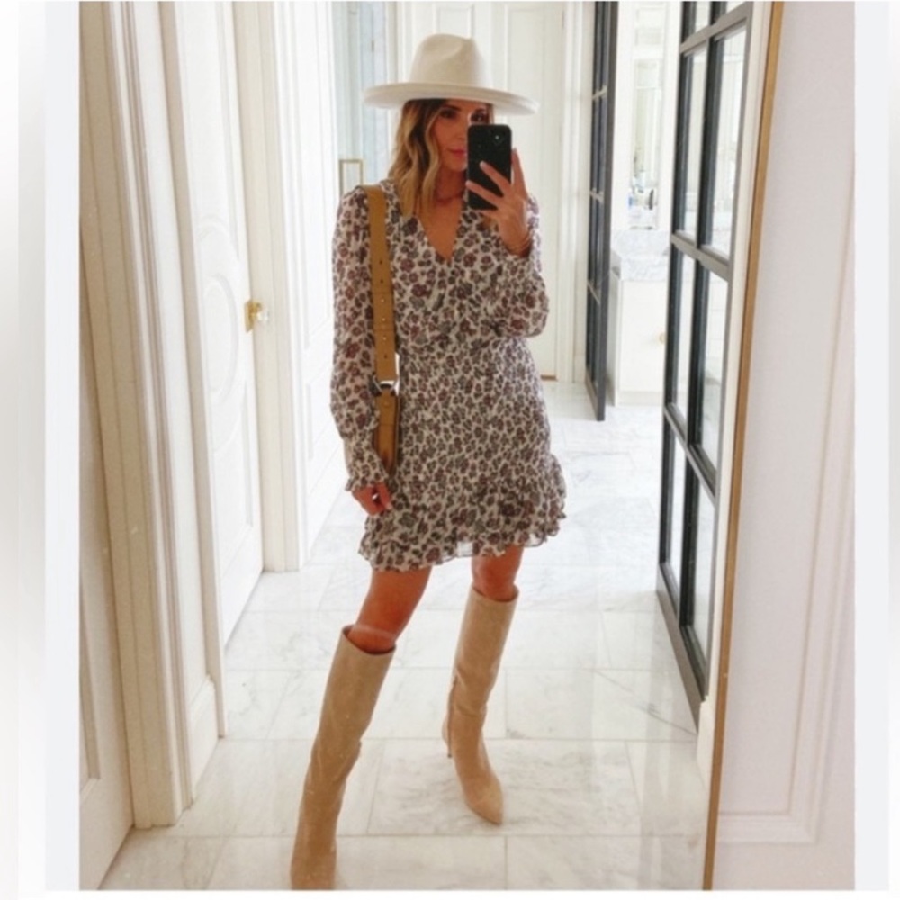 Veronica Beard Saera Smocked Floral Minidress